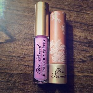 Too Faced Lipstick and Lip Injection